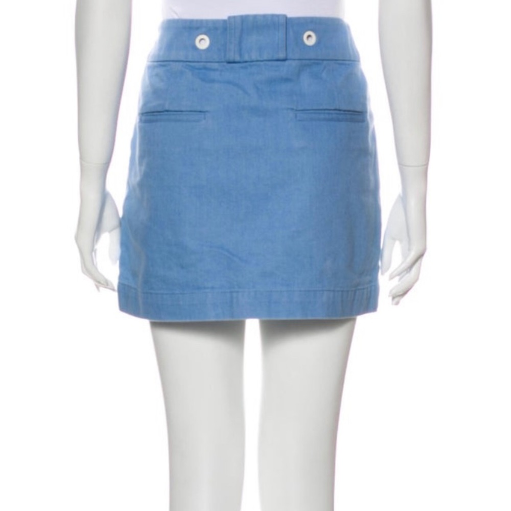 RAG & BONE | Wades Grommet Light Blue Cotton Mini Skirt (XS) - Picture 5 of 7